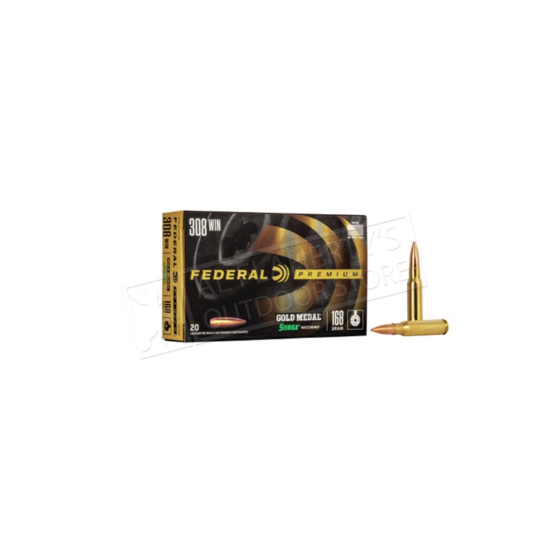 Federal Gold Medal Sierra Matchking 308 Win., 168 Grain #GM308M