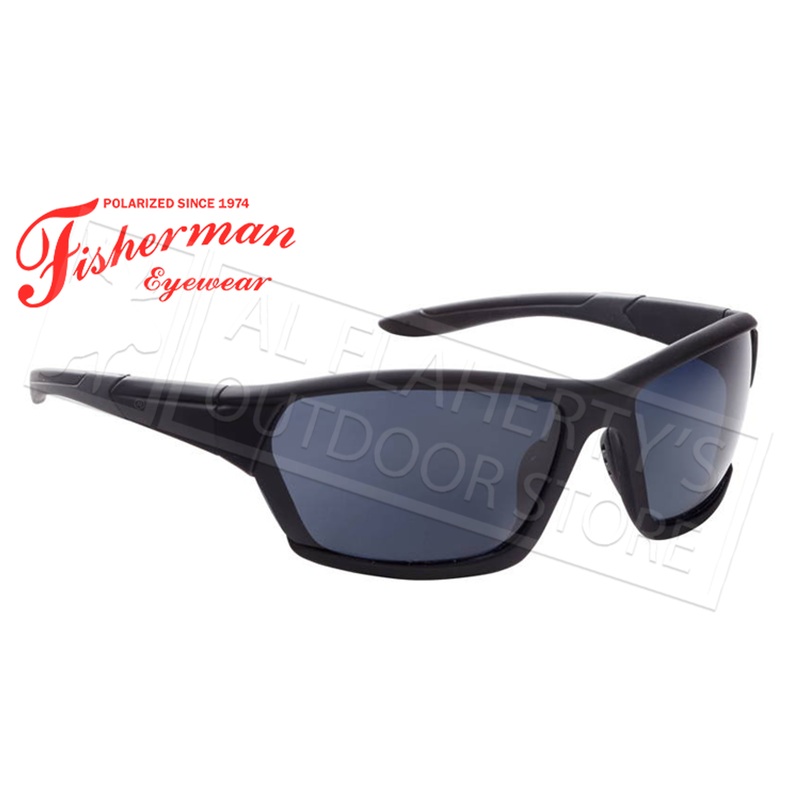 Fisherman Eyewear Breeze Polarized Glasses, Matte Black Frame with Gray Lens #50523001