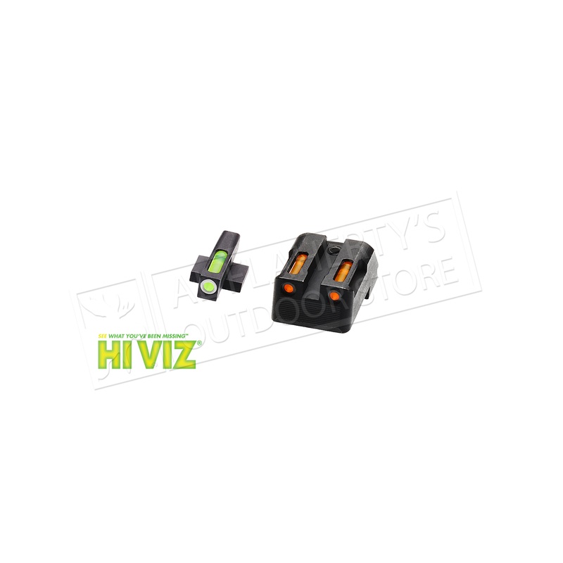 HiViz LiteWave H3 for Kimber 1911 – Green Front & Orange Rear Combo and Orange Front Ring #KBN621