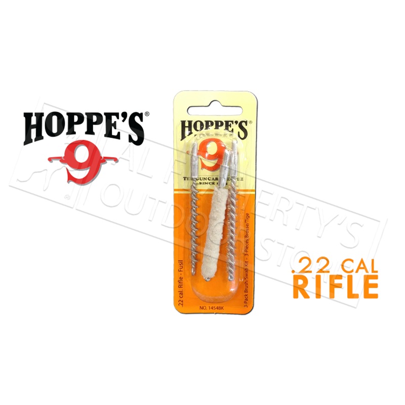 Hoppe’s 3-Pack Brush & Swab Rod End Kit, .22 Caliber #1454BK