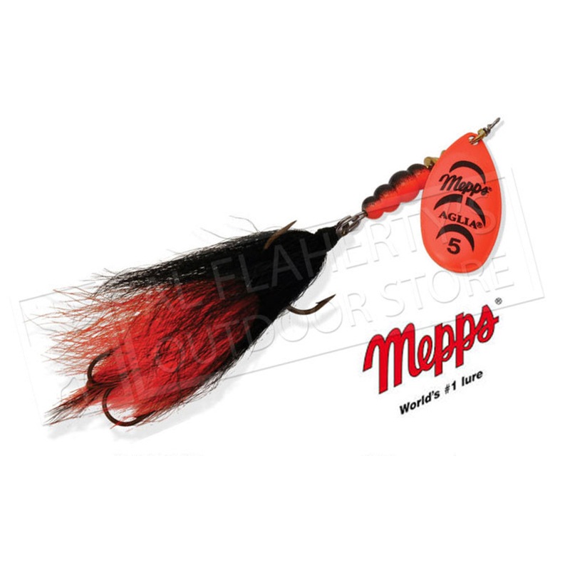 Mepps Aglia Tandem Spinners, Inline, Bucktail Trebles, Size 5, 7/8 oz. #B5TB