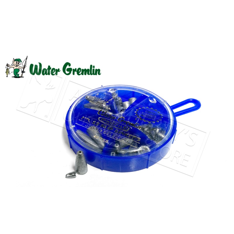 Water Gremlin Low Profile Slip Sinker Selector, 49 Pieces, Mixed Sizes #12SL