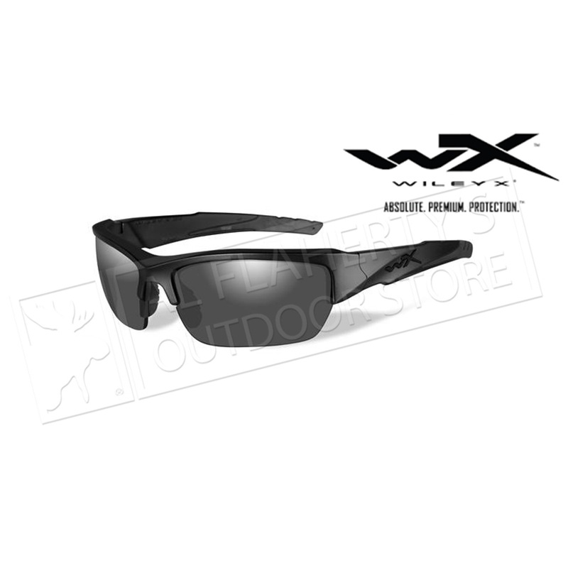 Wiley X Valor Black Ops Shooting Glasses – Smoke Grey Lens with Matte Black Frame #CHVAL01