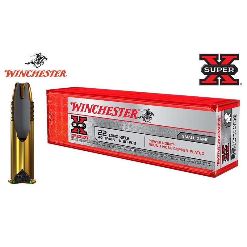 Winchester 22LR Super X, 40 Grain Power Point 1280FPS #X22LRPP1