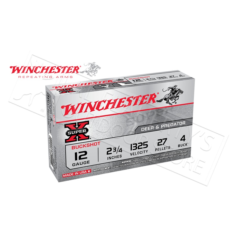Winchester Super-X Buckshot for Deer and Predator 12 Gauge 2-3/4
