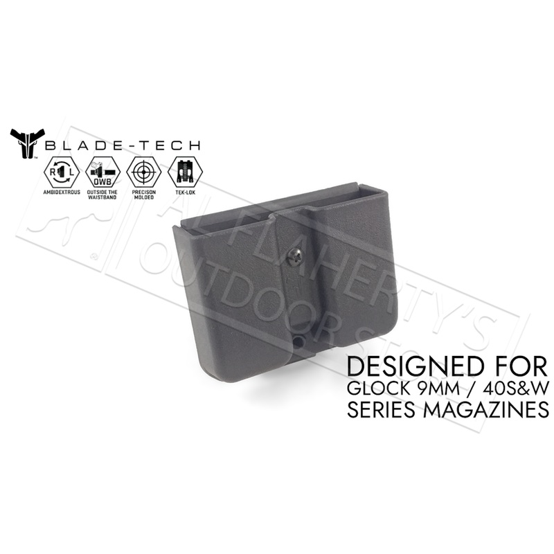 Blade-Tech Signature Double Mag Pouch for Glock 9mm and 40sw Series Magazines with TekLok Mount #AMMX0024GL940TLBLK-3