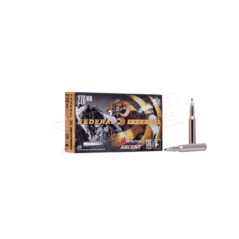 Federal Terminal Ascent 270 Win 136 Grain, Box of 20 #P270TA1