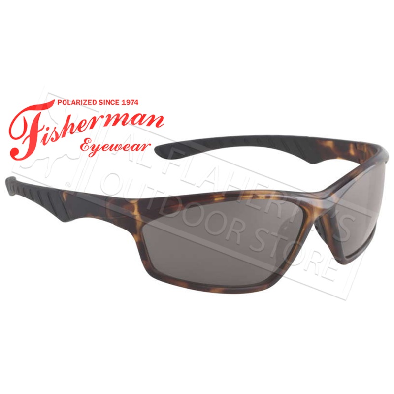 Fisherman Eyewear Polarsensor Delta Polarized Sunglasses, Crystal Brown Tortoise with Grey Lens #96100734