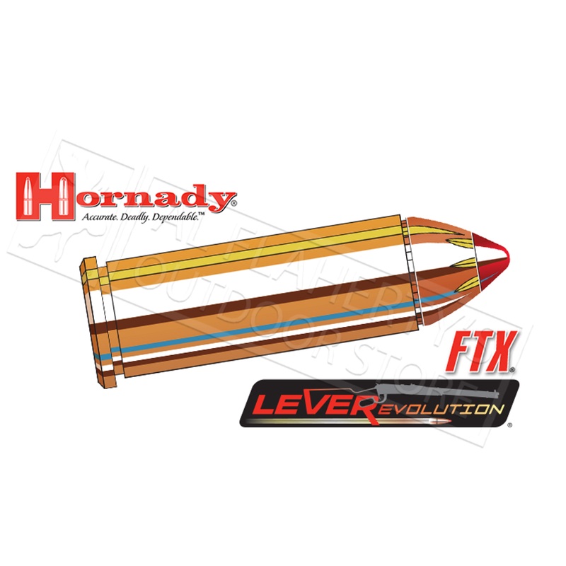 Hornady 44 Rem Mag LEVERevolution, FTX 225 Grain Box of 20 #92782