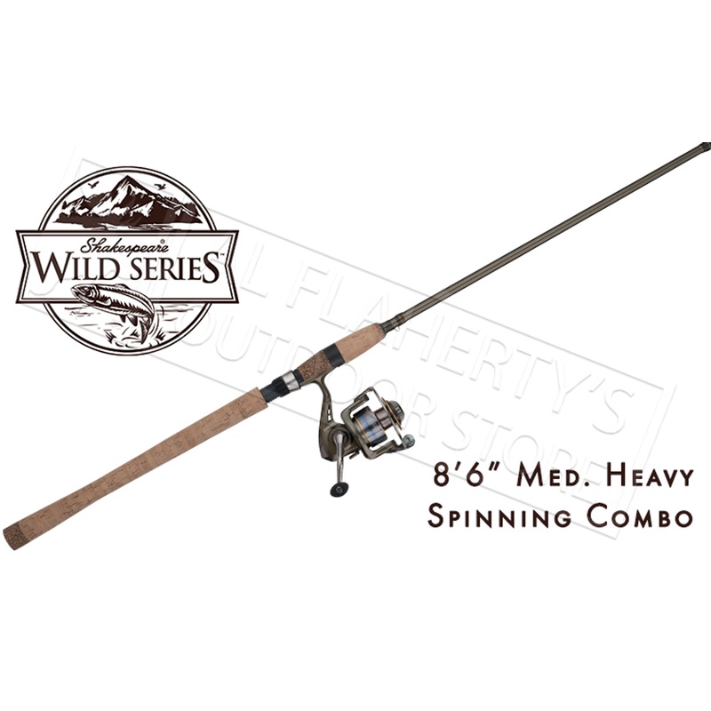 Shakespeare Wild Series SalmonSteelhead Spinning Combo, 8’6