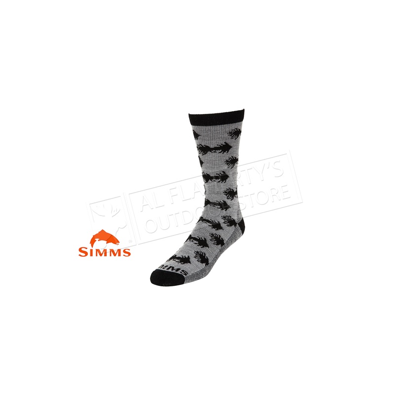 Simms Men’s Daily Sock Wooly Bugger, Steel #13451-765
