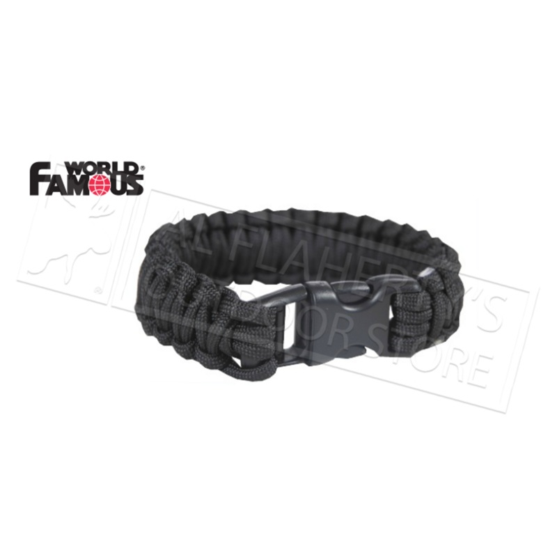 WFS Paracord Survival Bracelets, Black or Olive