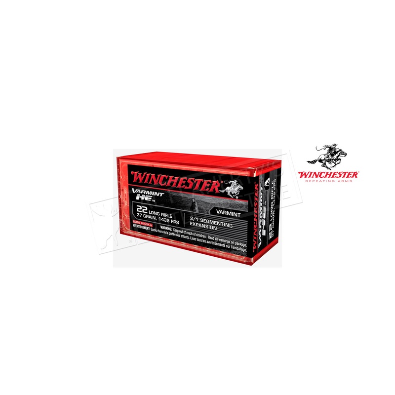 Winchester 22LR Varmint HE, 37 Grain, 1435 FPS #S22LRFSP