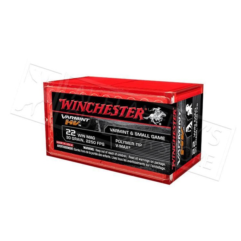Winchester 22WMR Varmint HV, 30 Grain Box of 50 #S22M2PT