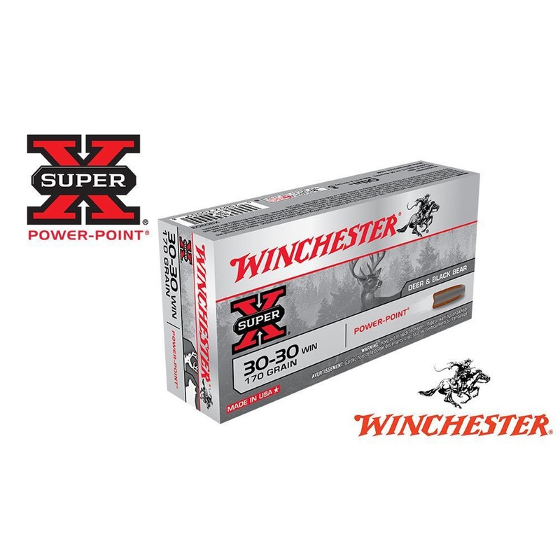 Winchester 30-30 WIN Super X, Power Point 170 Grain Box of 20 #X30303