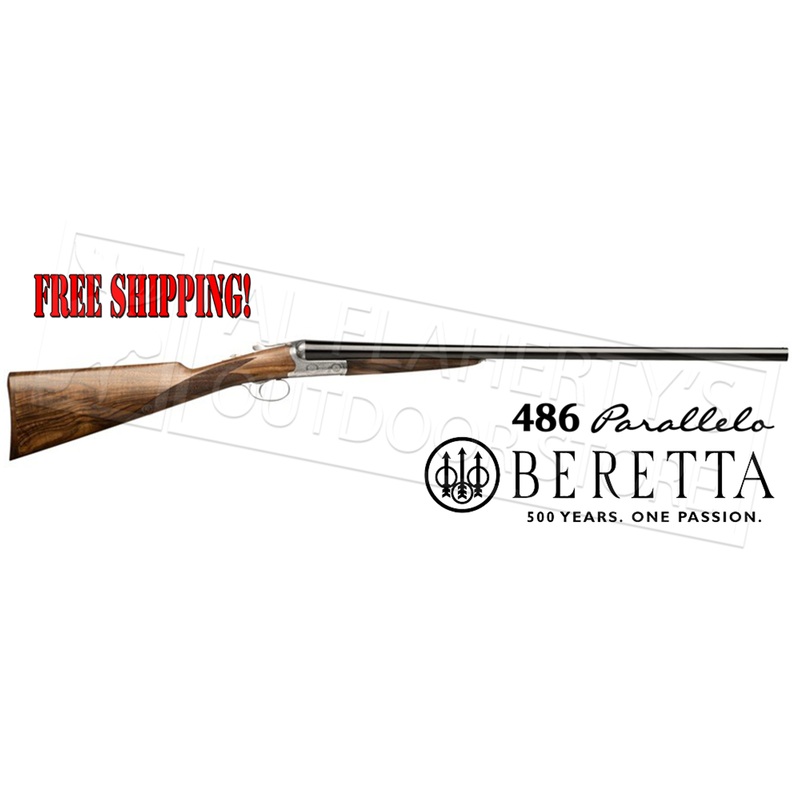 Beretta Shotgun 486 Parallelo Side-By-Side with Floreal Engraving 12 or 20 Gauge, 3