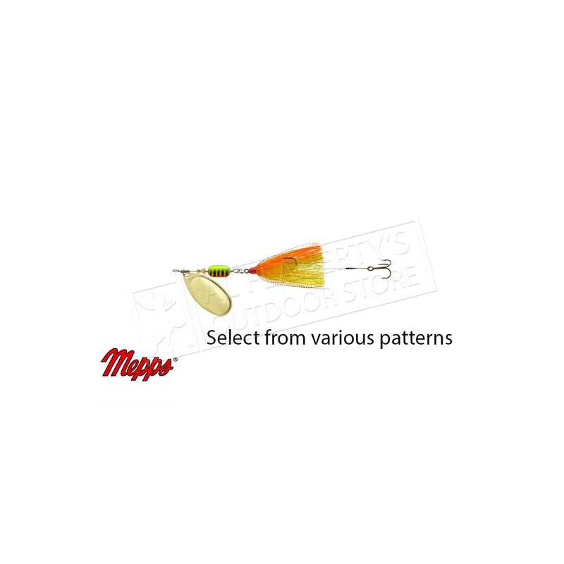Mepps Trolling Rig, Bucktail Dressed Treble with Trailer Hook, 1/4 oz. #TR5BT