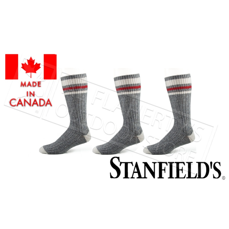 Stanfield’s Work Socks, 50% Wool Blend, Fits Sizes 8-11, 3-Pack #4225-551