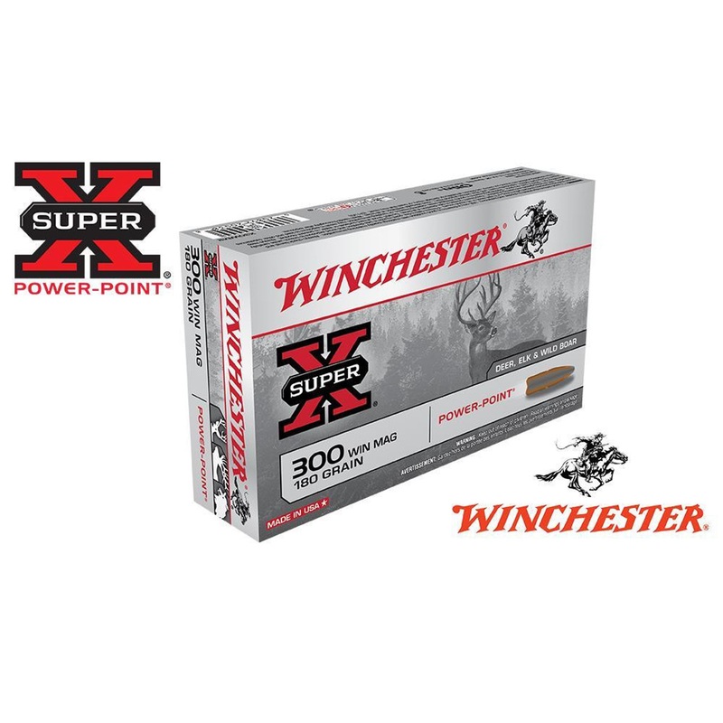 Winchester 300 Winchester Magnum Super X, Power Point 180 Grain Box of 20 #X300WM2