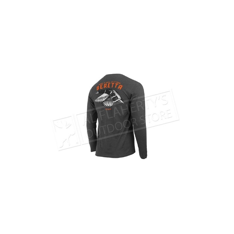 Beretta Highball T-Shirt Long Sleeve, Charcoal #TS205T18900093