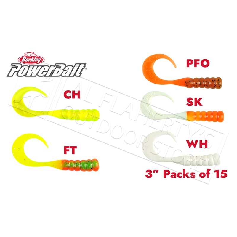 Berkley PowerBait Ribbontail Grubs, Various Patterns, 3