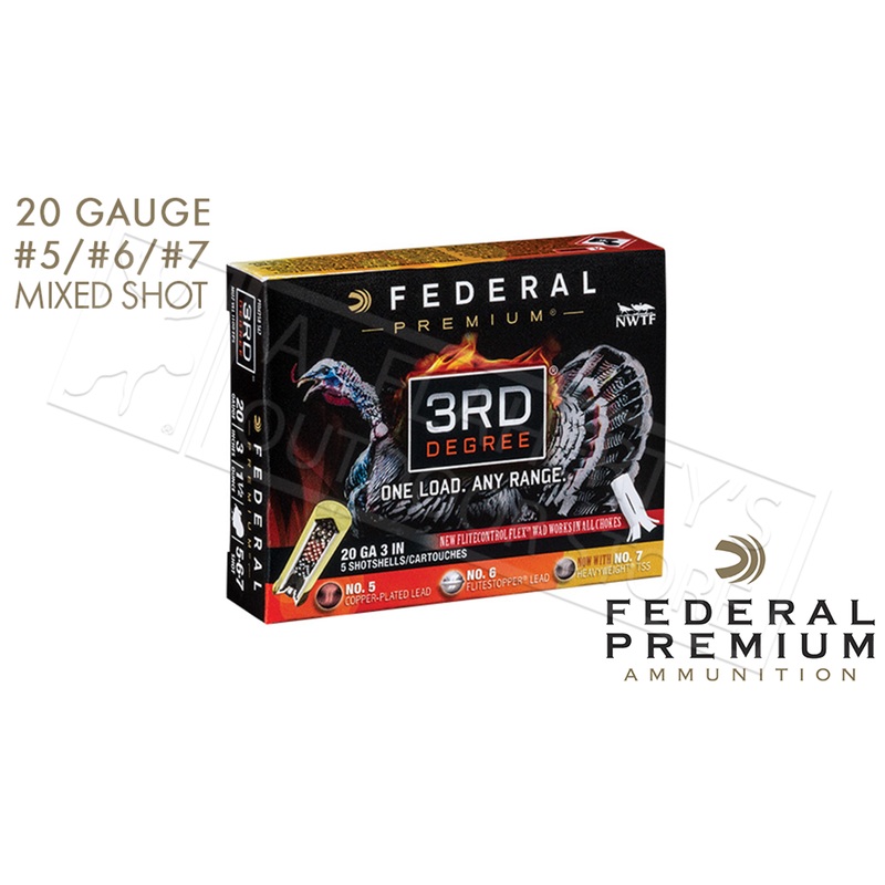 Federal 3rd Degree Turkey Shells 20 Gauge 3