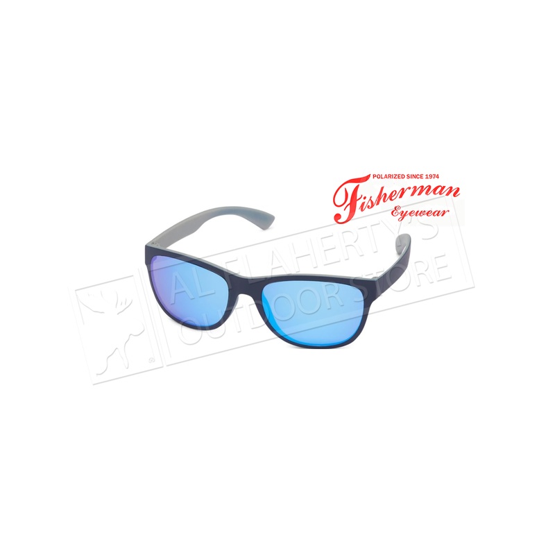 Fisherman Eyewear Arc – Navy Ext. with Gray Interior/ Gray Lens with Blue Mirror #50723431