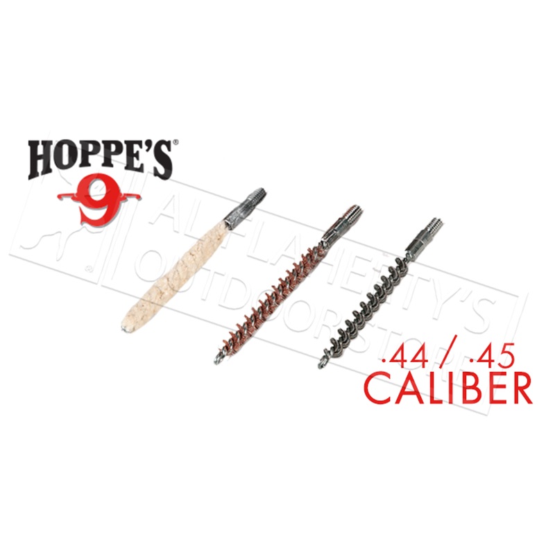 Hoppe’s 3-Pack Brush and Swab Kit Rod-Ends, .44 / .45 Caliber Rifles #1452BK