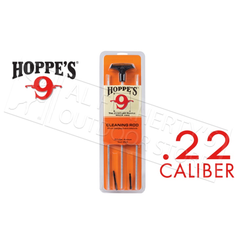 Hoppe’s Cleaning Rod for .22 Caliber, 3-Piece Aluminum #3PA22
