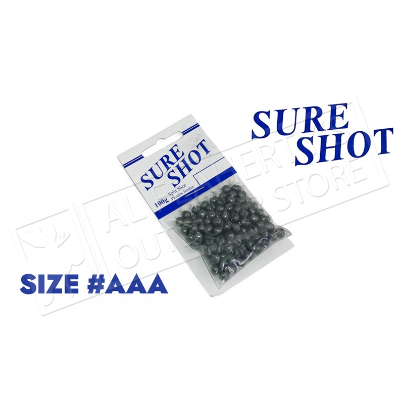 Sure Shot Split Shot, Size AAA, 100g #SSAACG