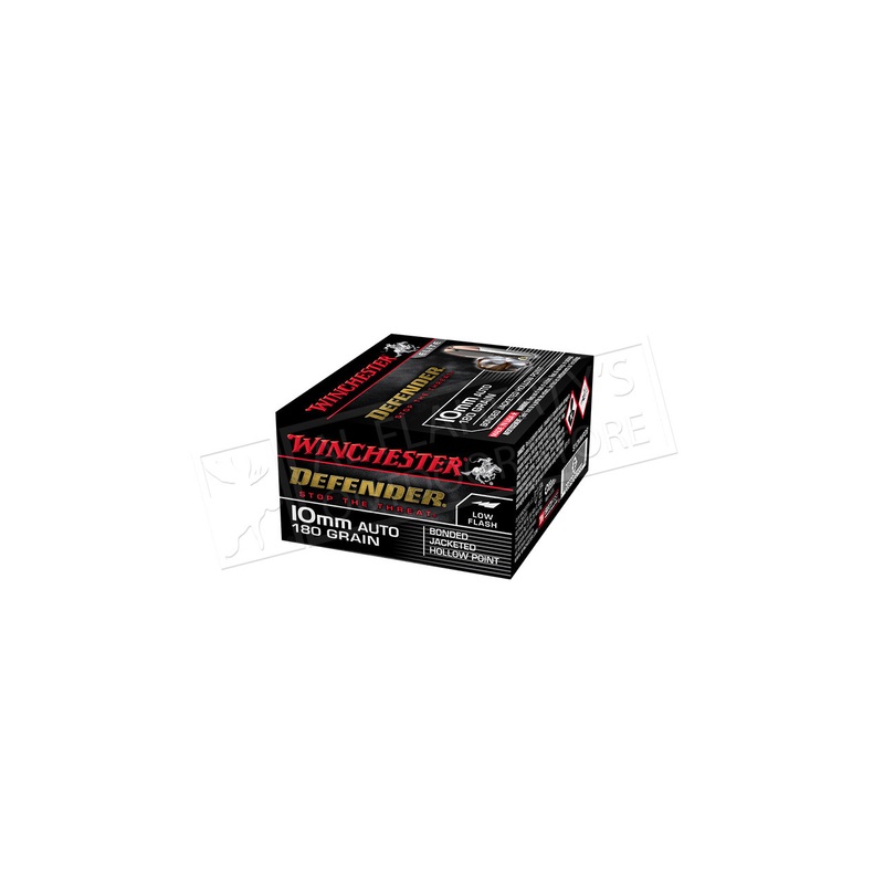 Winchester 10mm AUTO Defender 180 Grain Bonded JHP #S10MMPDB