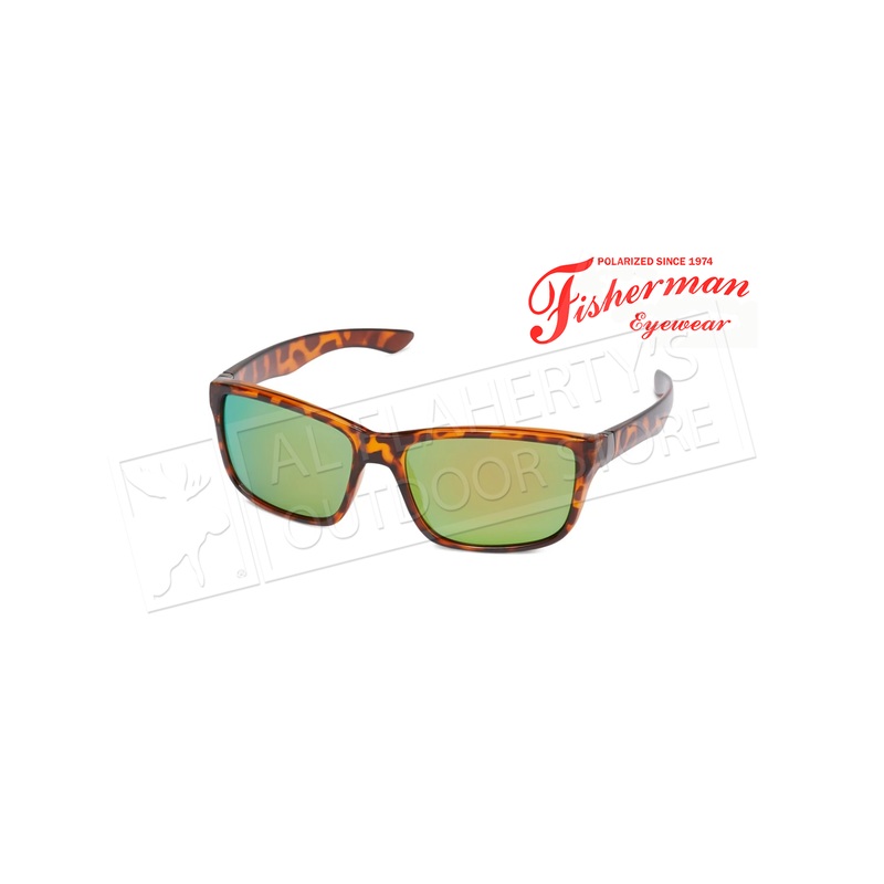 Fisherman Eyewear Cabana – ShinyTort Frame Frt & Temples / Brown Lens with Green Revo #50330262