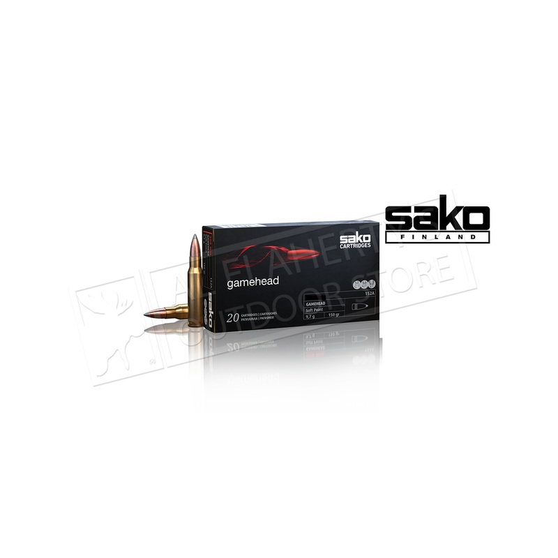 Sako Ammo 222 REM Gamehead, JSP 55 Grain Box of 20 #C609110GSA10