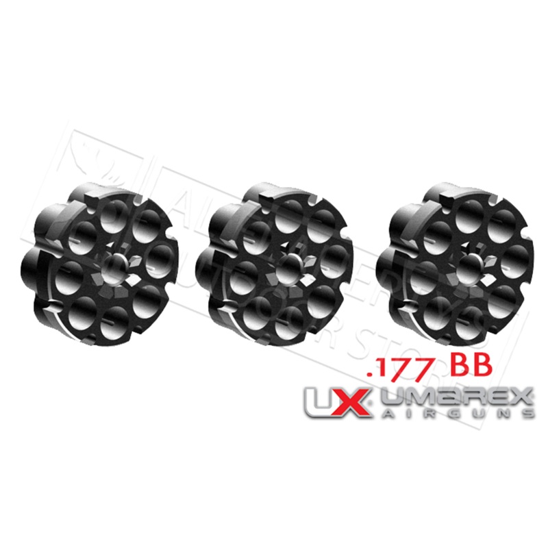 Umarex Magazine for Rotary Magazine Pistols, 8-Shot .177 BB Pack of 3 #2252552