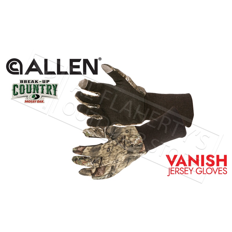 Allen Vanish Jersey Hunt Gloves in Mossy Oak-Break Up Country Camo #25343