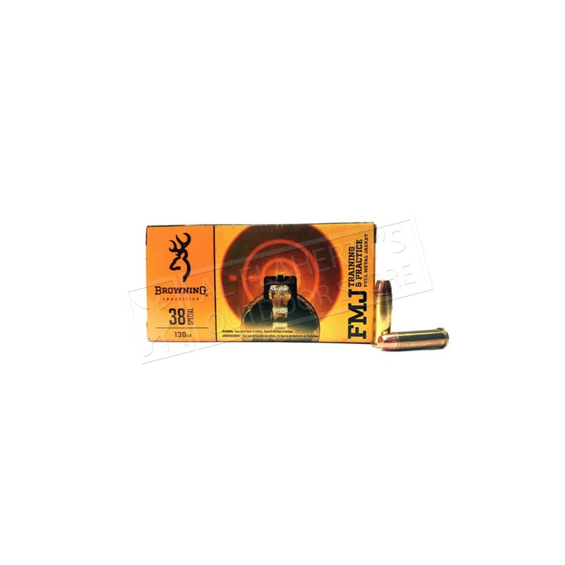 Browning Ammo 38 Special, 130 Grain FMJ, Box of 50  #B191800382