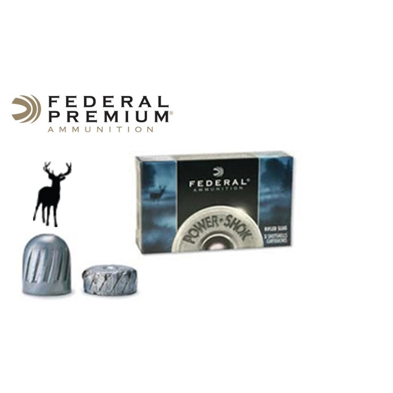 Federal Power Shok Rifled Slugs 12 Gauge 2-3/4
