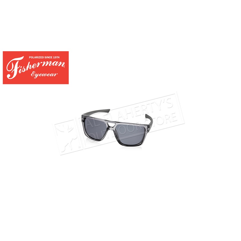 Fisherman Eyewear Keeper Shiny Crystal Gray w/Gray Rubber Tmpl Trim/Gray Lens #50761501