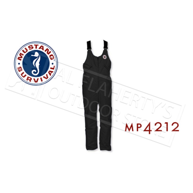 Mustang Survival Classic Floatation Bib Pants, Black M-XXL #MP4212