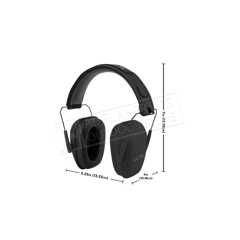 ULTRX Electronic Earmuff, Black #4114