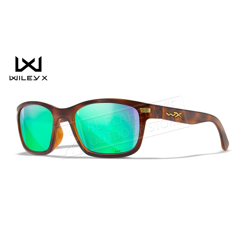 Wiley X Helix Captivate Polarized Safety Glasses, Green Mirror/Glass Demi Frame #AC6HLX07