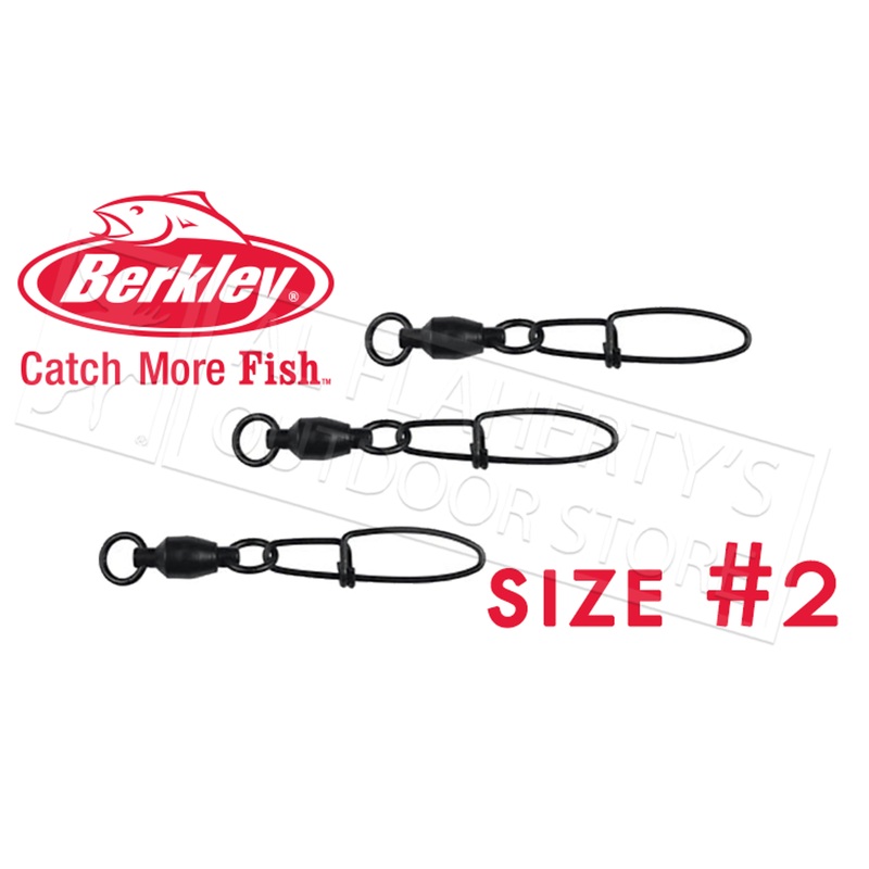 Berkley Ball Bearing Cross-Lok Snap Swivels, Size 2 Pack of 3 #P2XBB