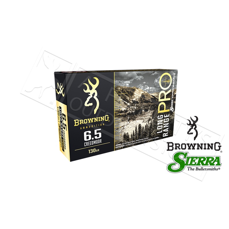 Browning Ammo 6.5 Creedmoor Long Range Pro, 130 Grain Box of 20 #B192500651
