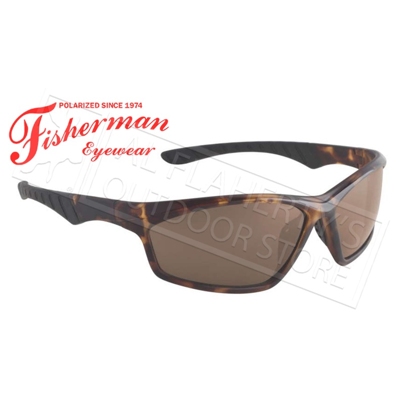Fisherman Eyewear Polarsensor Delta Polarized Sunglasses, Crystal Brown Tortoise with Brown Lens #96100735
