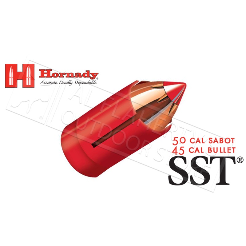 Hornady 50 Cal Sabot Low Drag with 45 Cal 250 grain SST Bullet, Box of 20  #67273