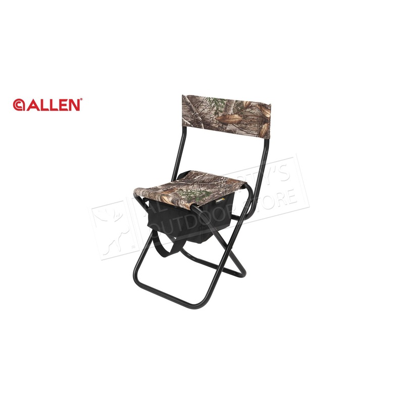 Allen Vanish Foldable Seat with Backrest, Realtree Edge Camo #5915