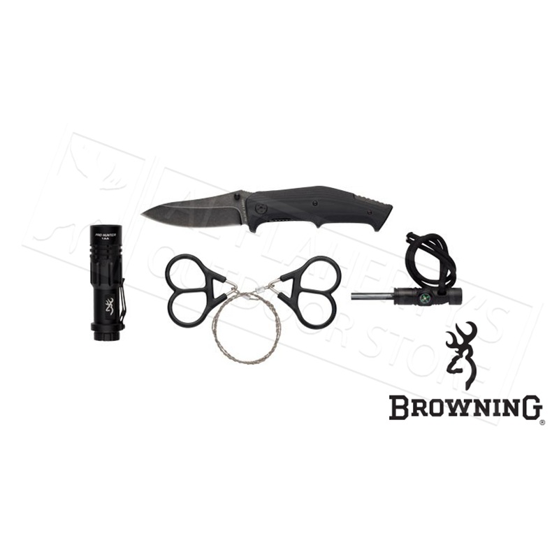 Browning Survival Kit, 4 Pieces and Case #3220288