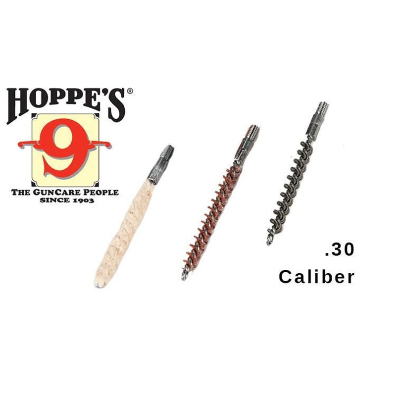 Hoppe’s 3-Pack Brush & Swab Rod-End Kit, .30 Caliber #1456BK