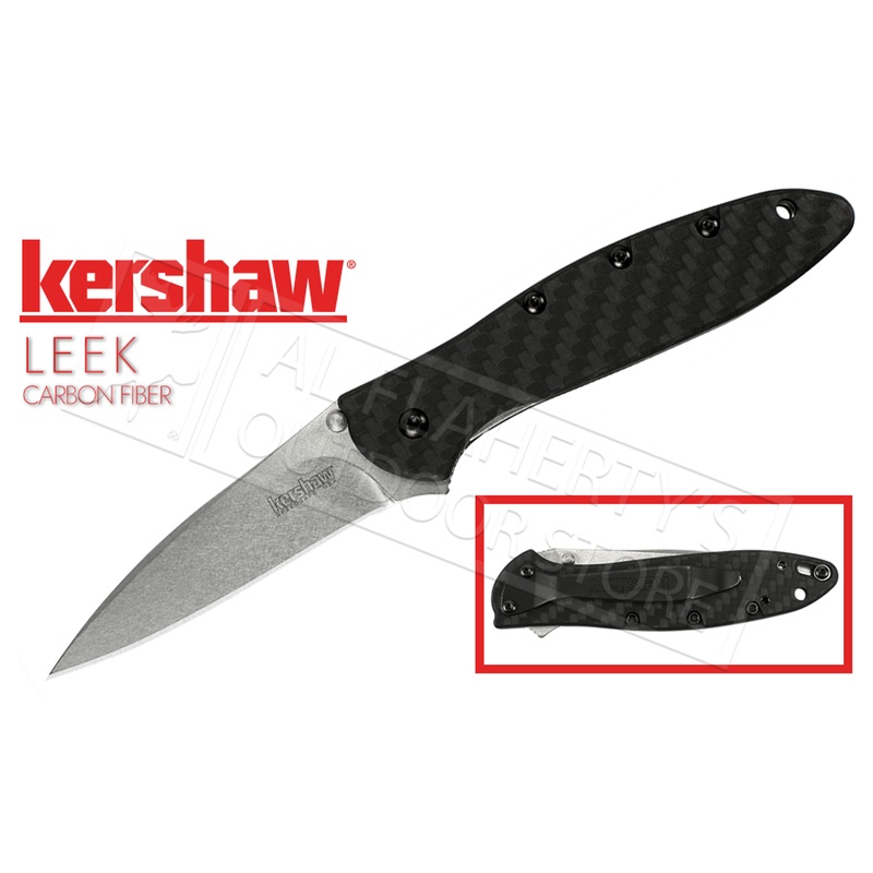 Kershaw LEEK Carbon Fiber Stone Wash #1660CF