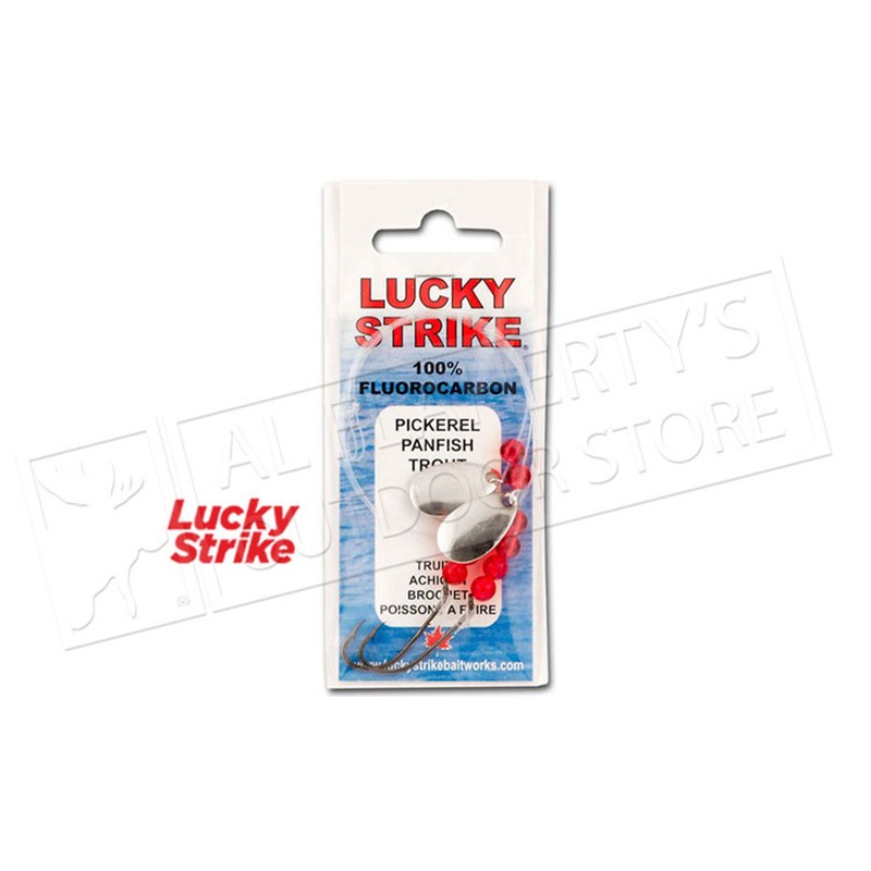 Lucky Strike Pickerel Rigs, Fluorocarbon Rig w/#2 Hooks, Packs of 2 #700172